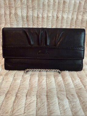Vintage Coach Soho Black Leather Wallet
